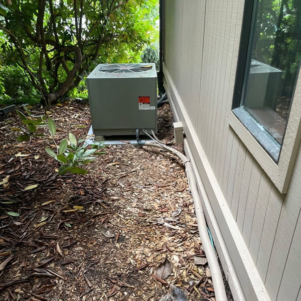 Air Conditioning Installation 1_600x600 AC unit after installation outside of residential customer’s home.