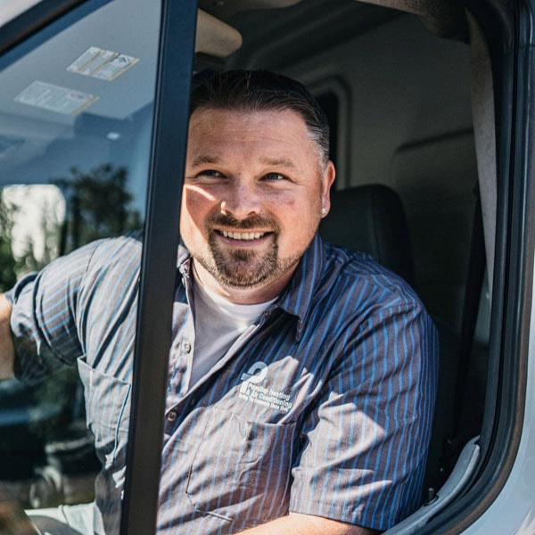 Puyallup technician in van.