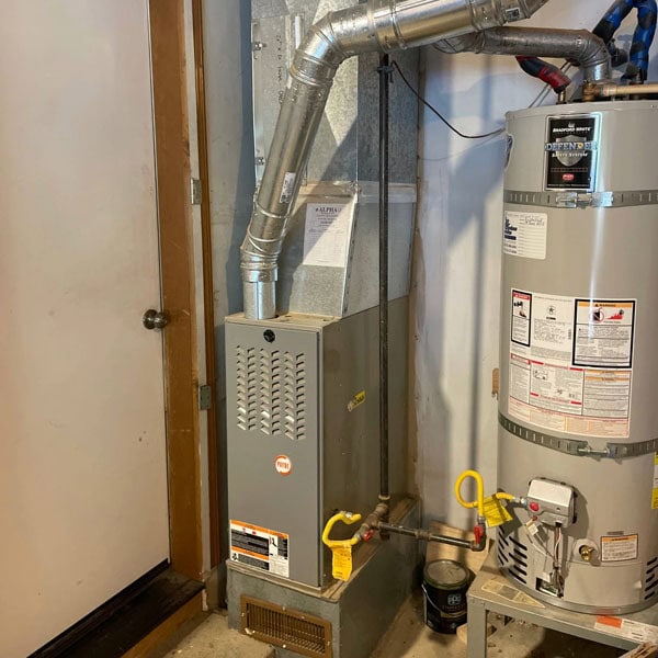 Gas Furnace installed in basement of residential customer’s home.