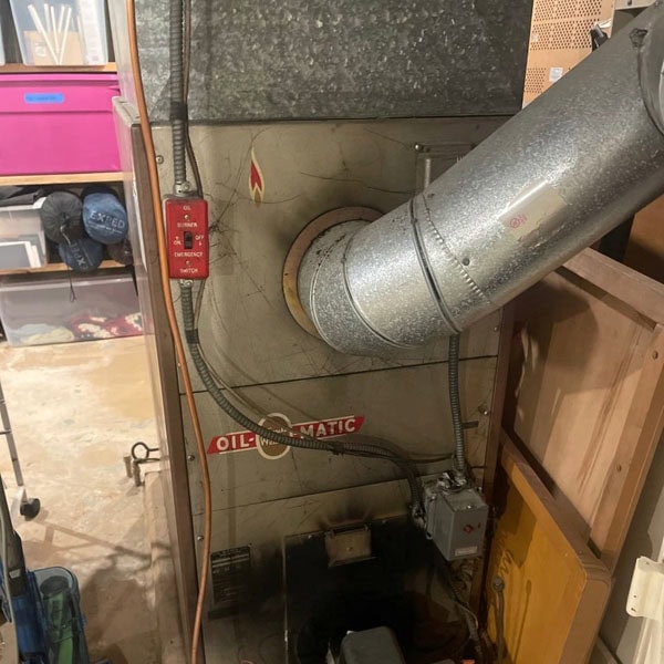 Gas Furnace after receiving maintenance in residential job site.