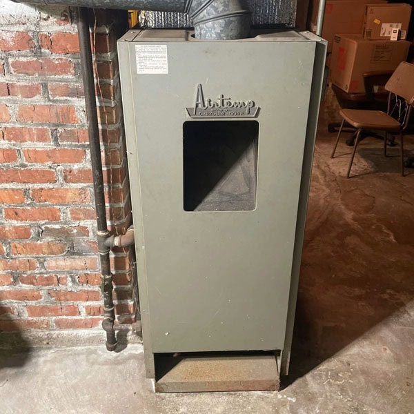 Gas Furnace in basement of residential customer.